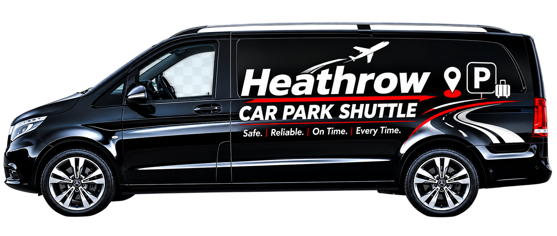 Heathrow Car Park branded shuttle van